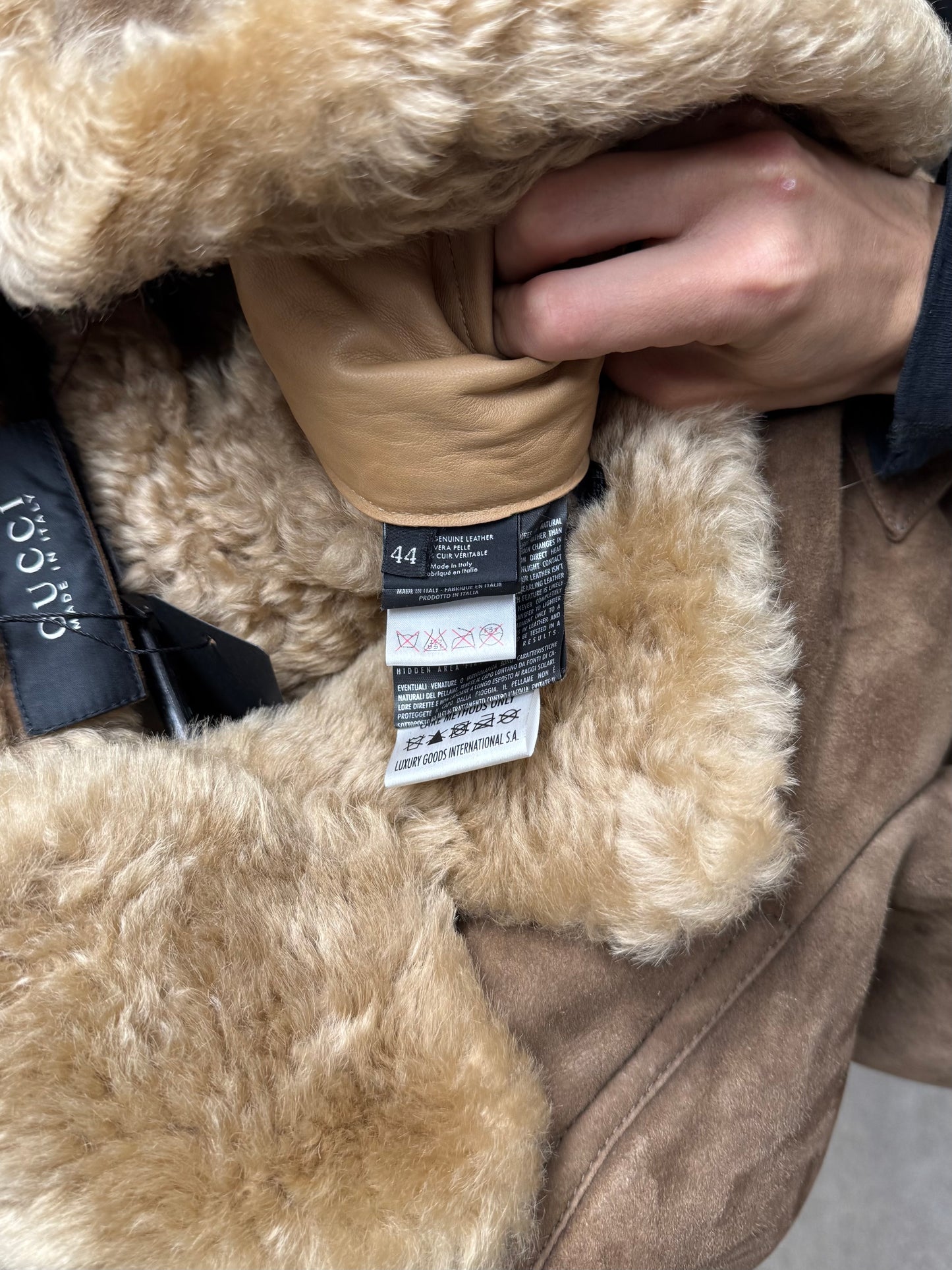 AW2011 Gucci Brown Lamb Leather Shearling ‘Mouton’ Jacket