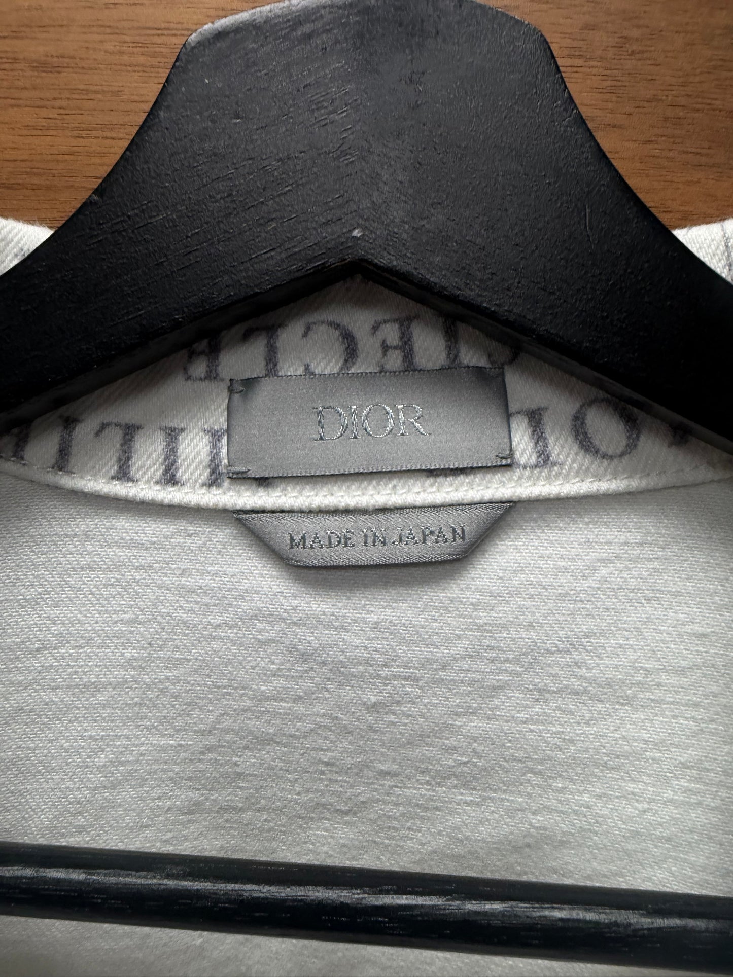 2020 Dior x Daniel Arsham ‘Newspaper Print’ Denim Trucker Jacket