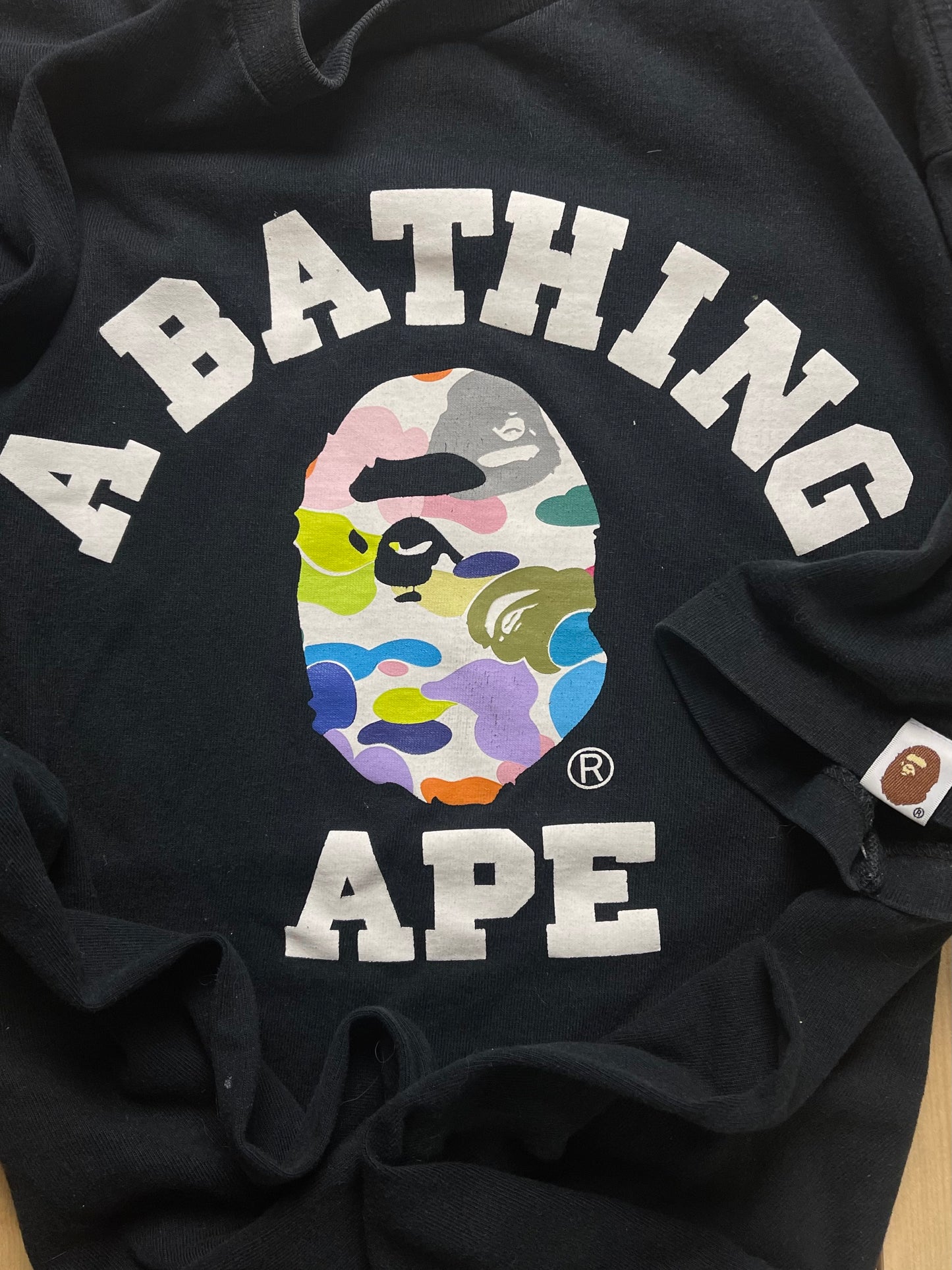 Bape College Logo Single Stitch Tee