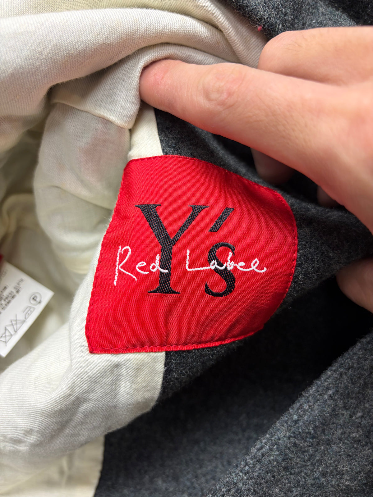 Yohji Yamamoto ‘Y’s’ Red Label Cropped Grey Wool Military Jacket