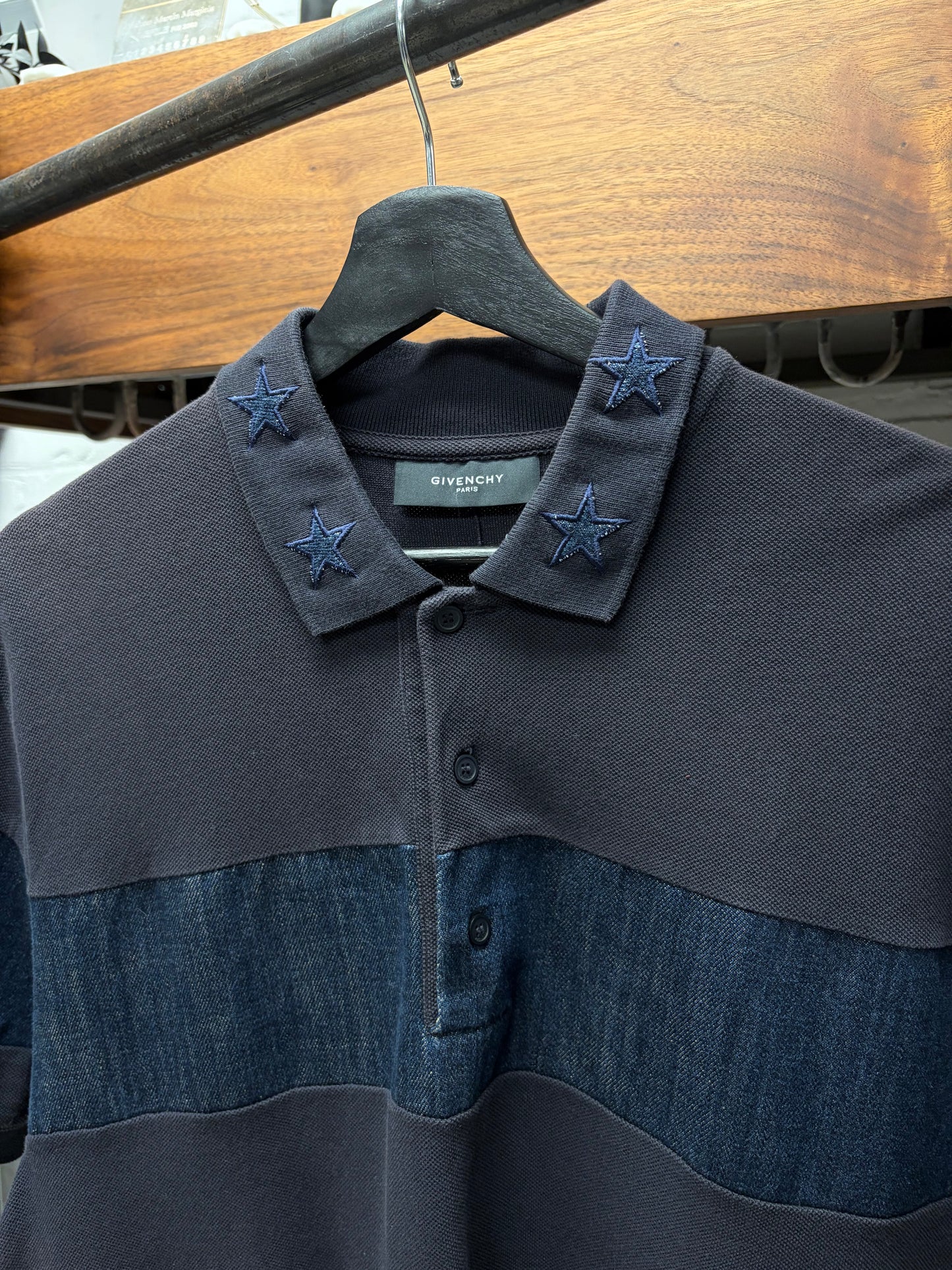AW2012 Givenchy by Ricardo Tisci Denim ‘Stars’ Oversized Polo