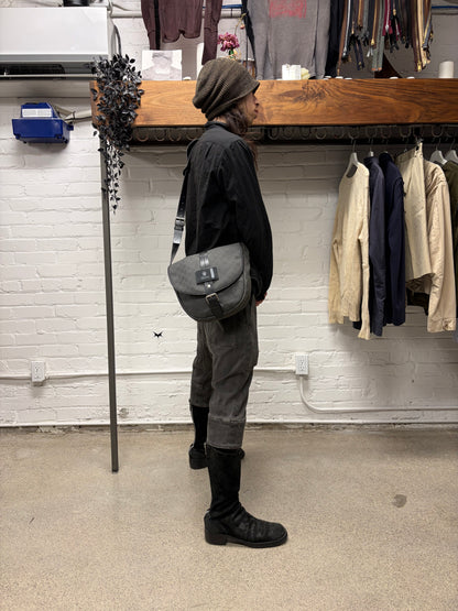 2000s Gucci Silver Canvas 'Guccisima' Monogram Crossbody Messenger Bag