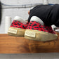 Saint Laurent ‘Babycat’ Red Leopard Print Low Top Sneakers