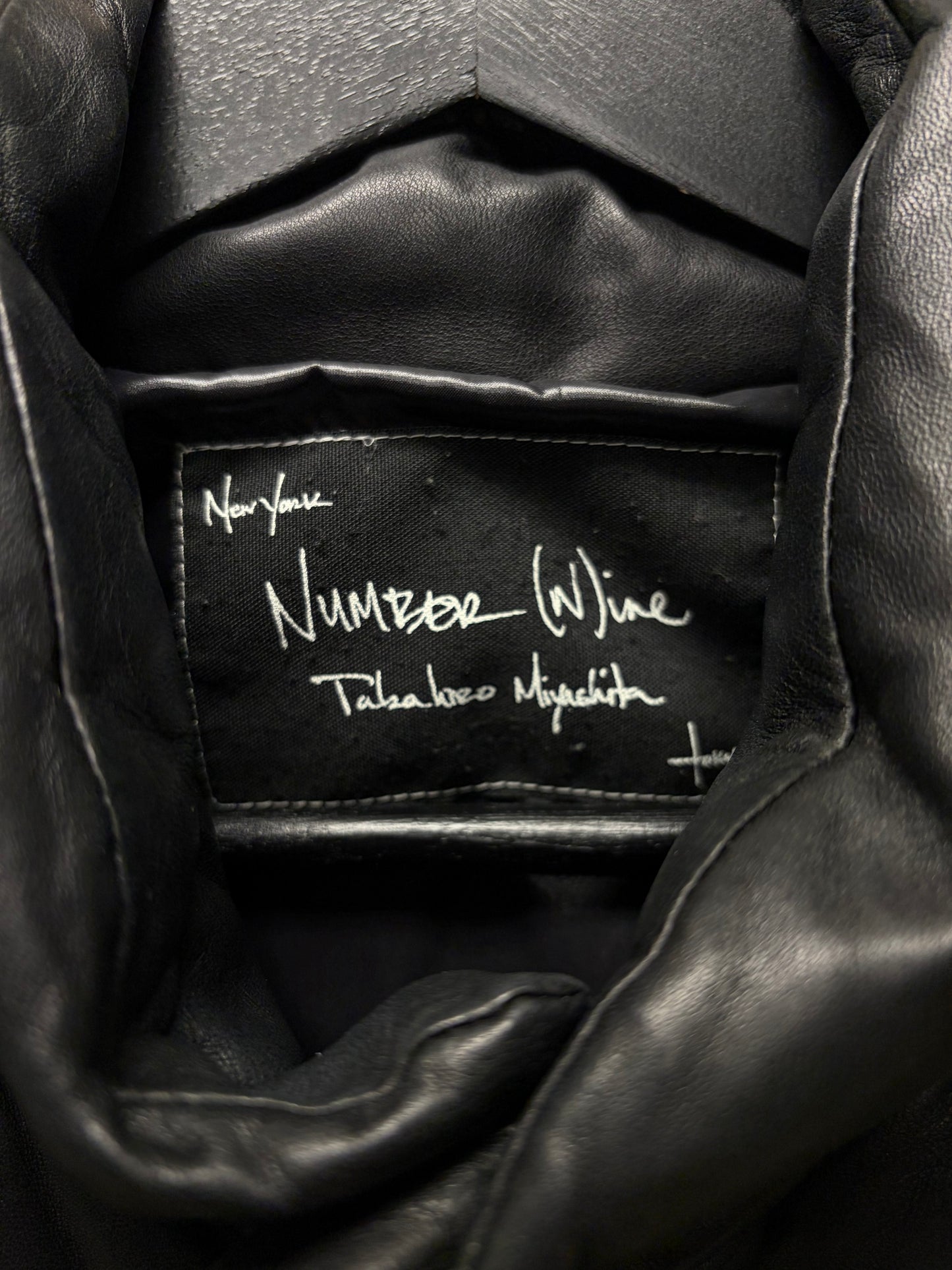 AW2007 Number (N)ine ‘Love God Murder’ Leather/Down Fill Vest