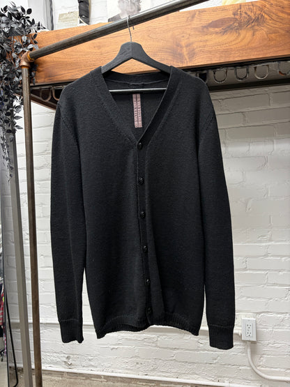AW2013 Rick Owens ‘Plinth’ Black Wool Cardigan