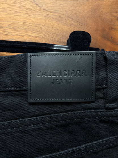 2023 Balenciaga Black ‘Loose Fit Jeans’ Heavyweight Denim
