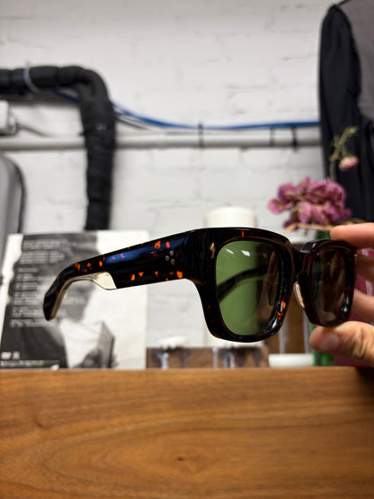 Jacques Marie Mage ‘Enzo’ Green Tinted Tortoiseshell Sunglasses