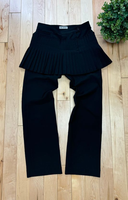 Issey Miyake Black Pleated Skirt Pants