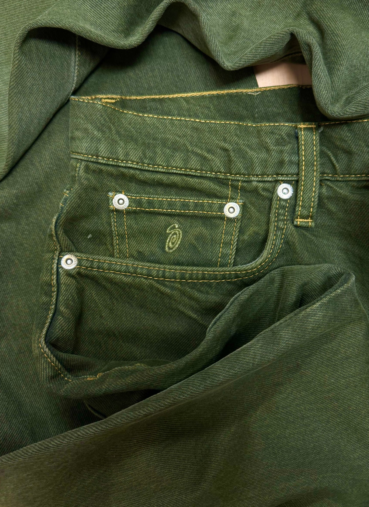 Stussy Wide Leg ‘Forest Green’ Classic Cut Denim