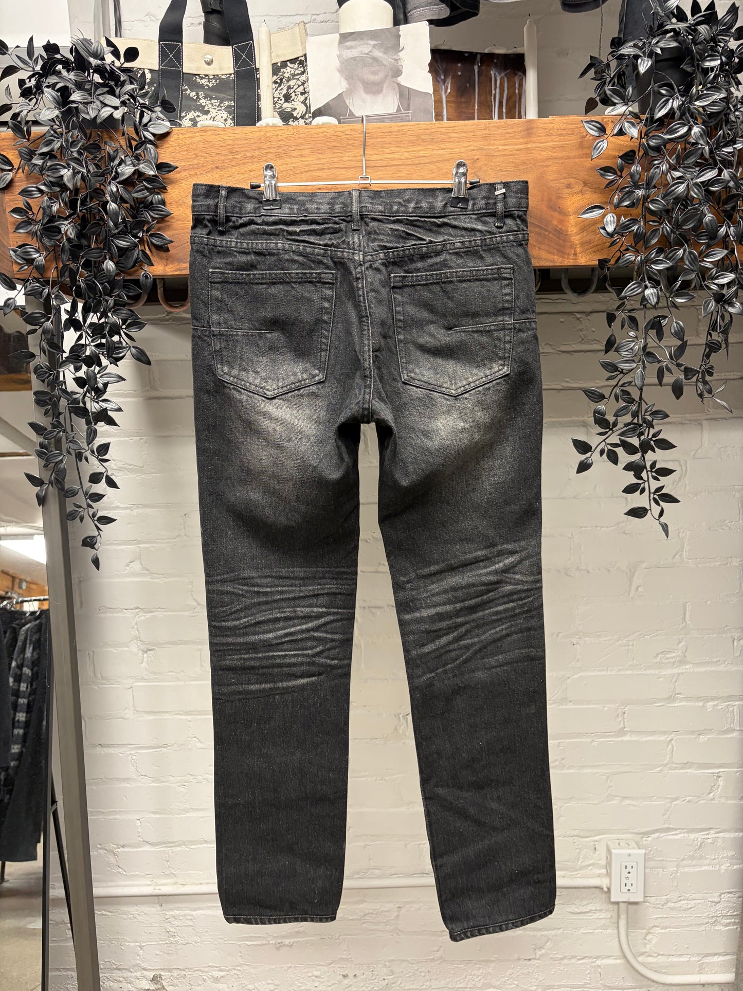 Dior Homme Washed Black Skinny Jeans