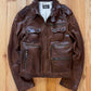 2000’s Dolce & Gabbana Calfskin Leather Multi-Pocket Collared Leather Jacket.