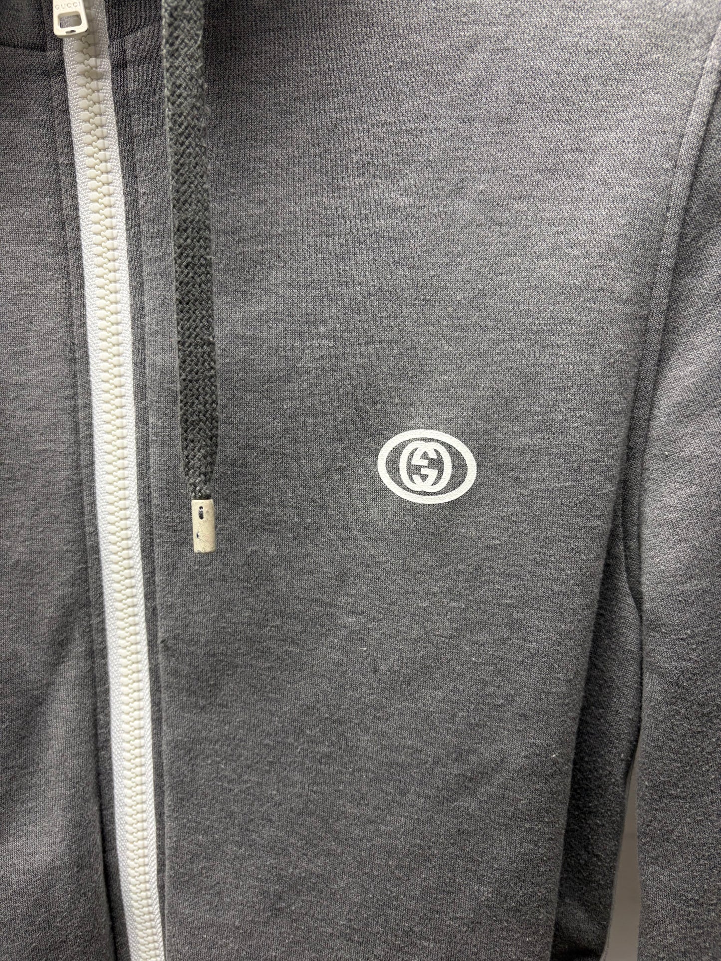 Gucci ‘Tracksuit’ Grey/White Panelled Athletic Zip-Up Hoodie