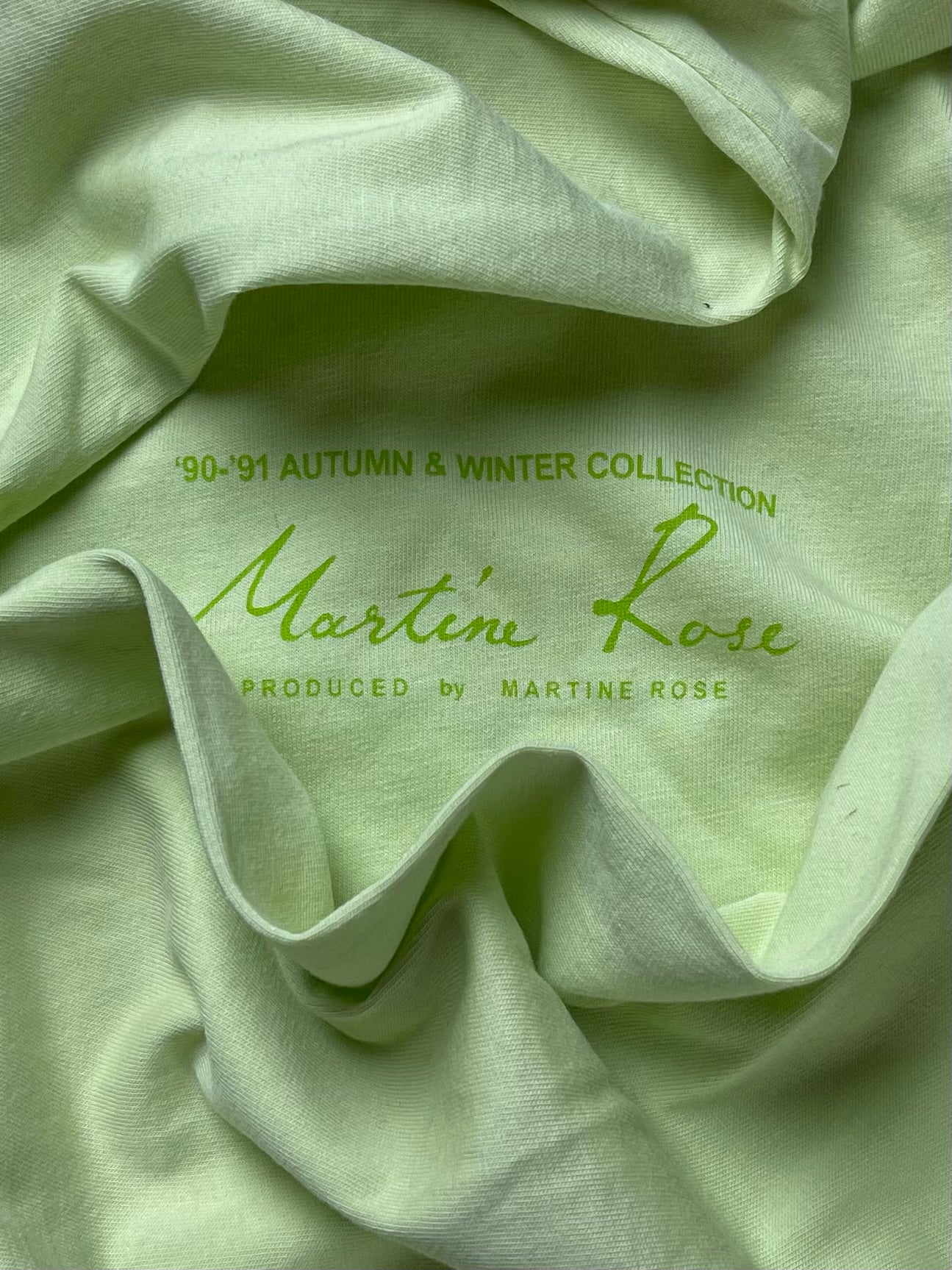 Martine Rose Dust Green Logo Long-Sleeve Shirt