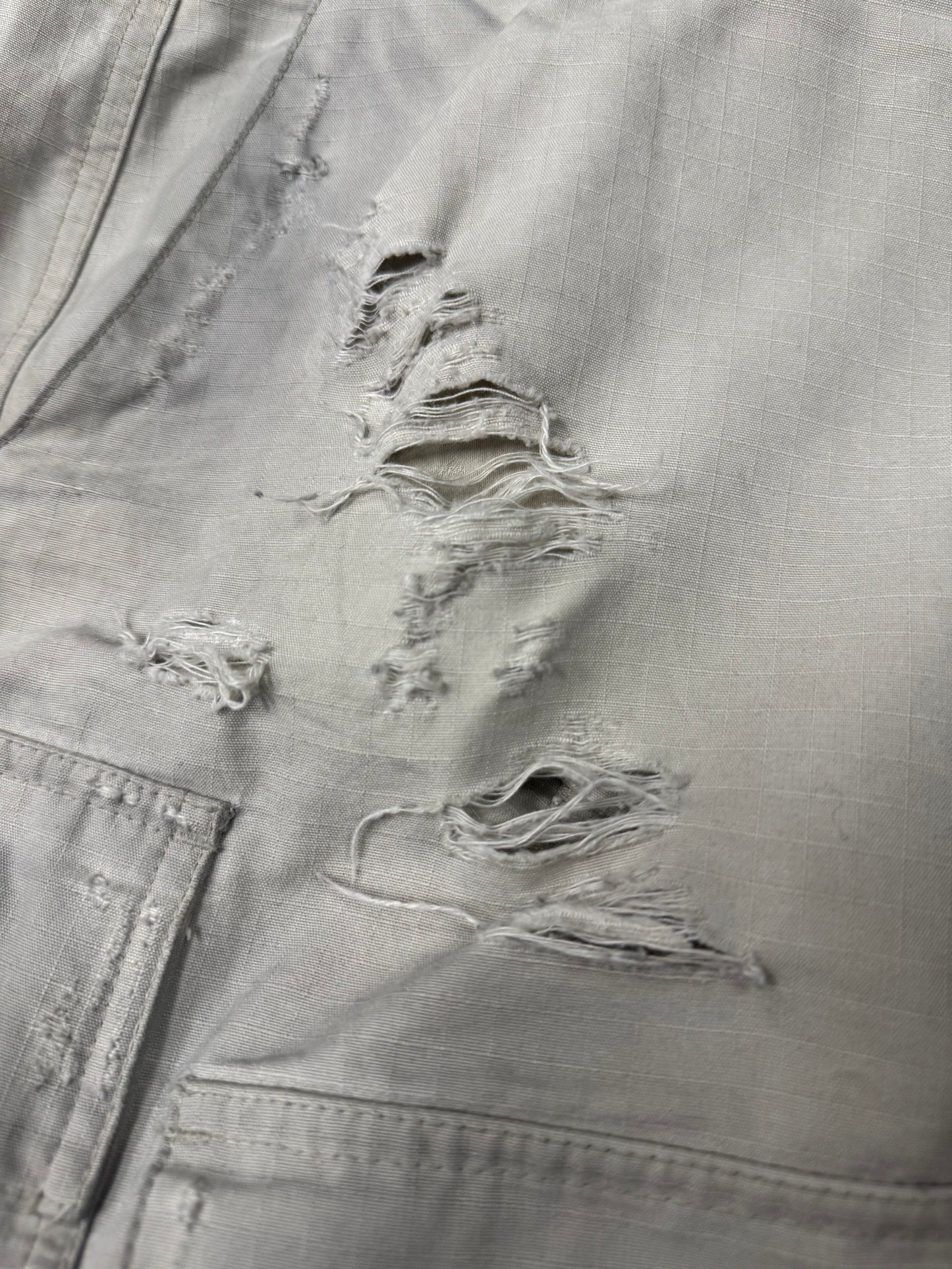 2023 Balenciaga Convertible Distressed Rip-Stop Cargo Pants
