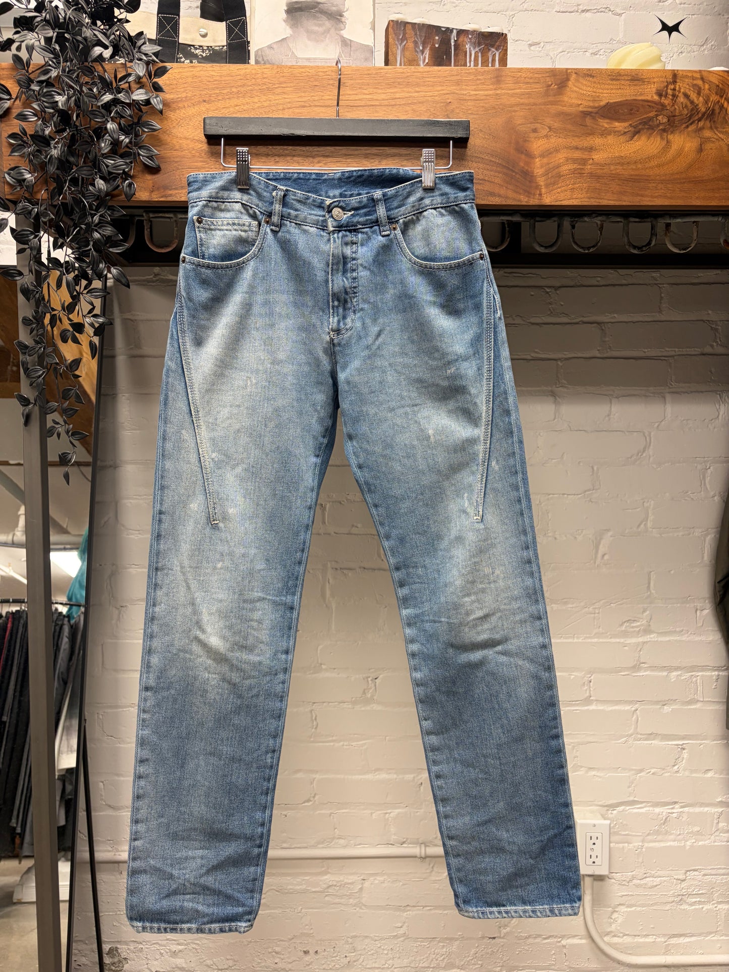 SS2018 Maison Margiela Darted Blue Bootcut Denim