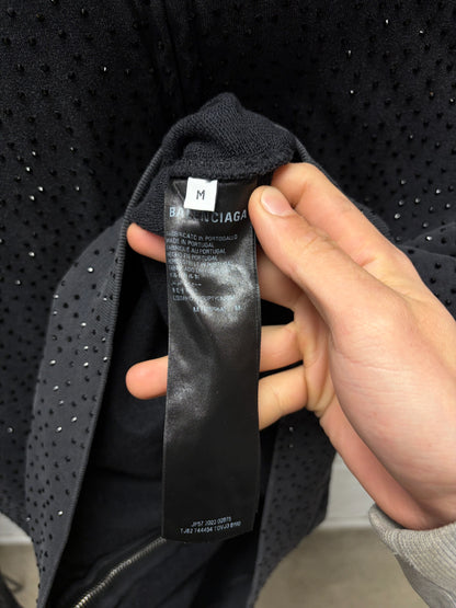 SS2023 Balenciaga ‘Crystal Embellished’ Rhinestone Zip-Up Hoodie