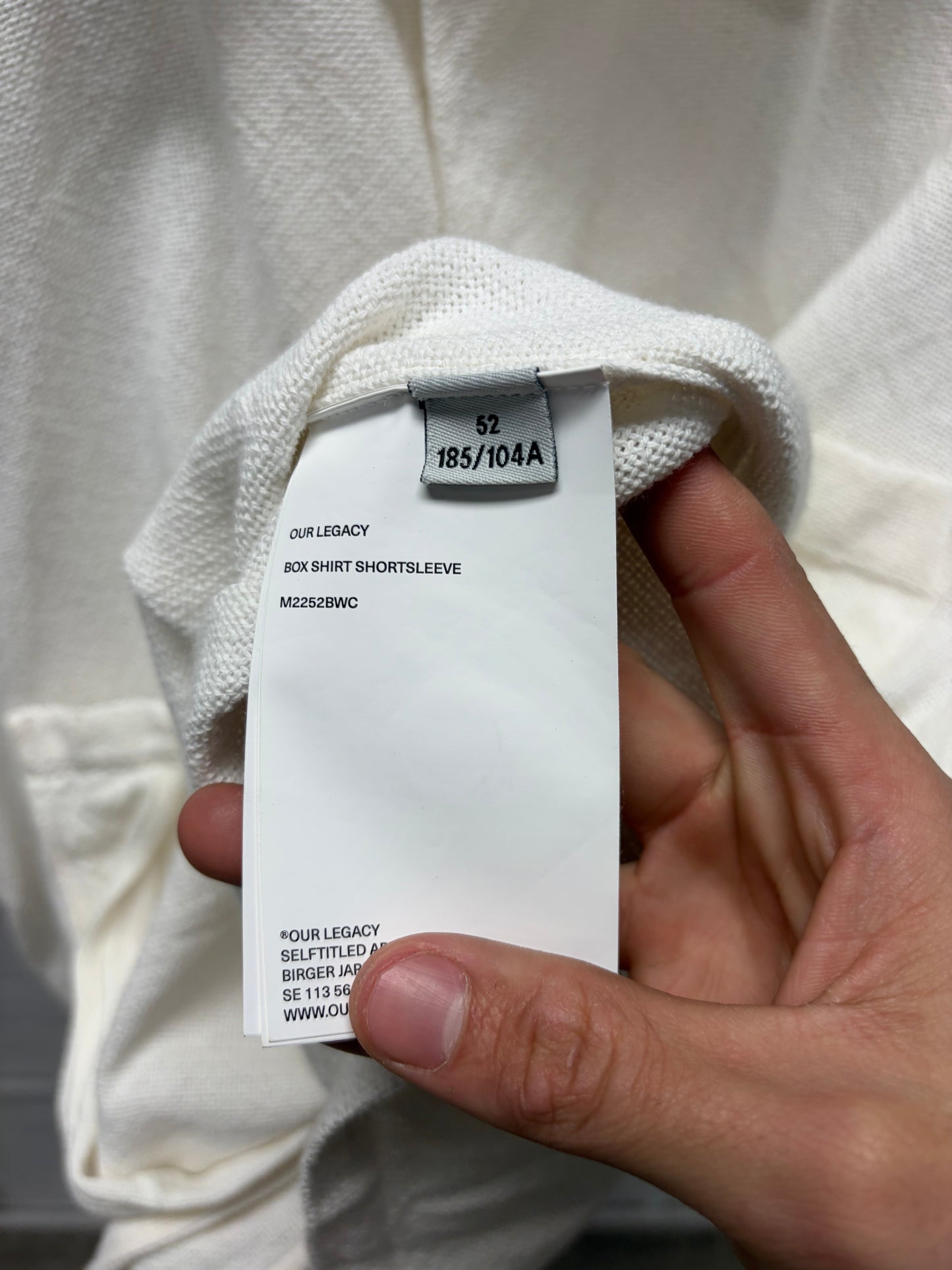 Our Legacy ‘Box Shirt’ White Short Sleeve Polo