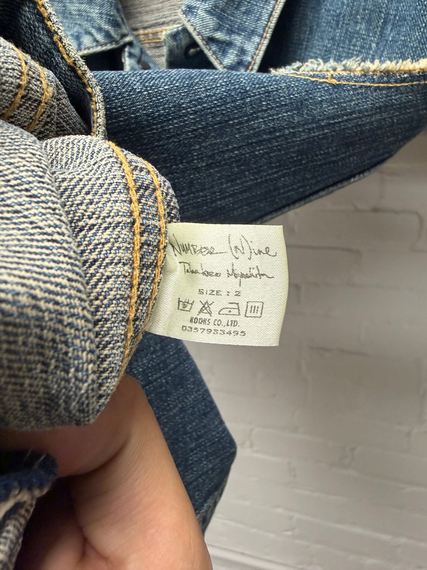 Number (N)ine ‘Pain Patch’ Blue Denim Trucker Vest