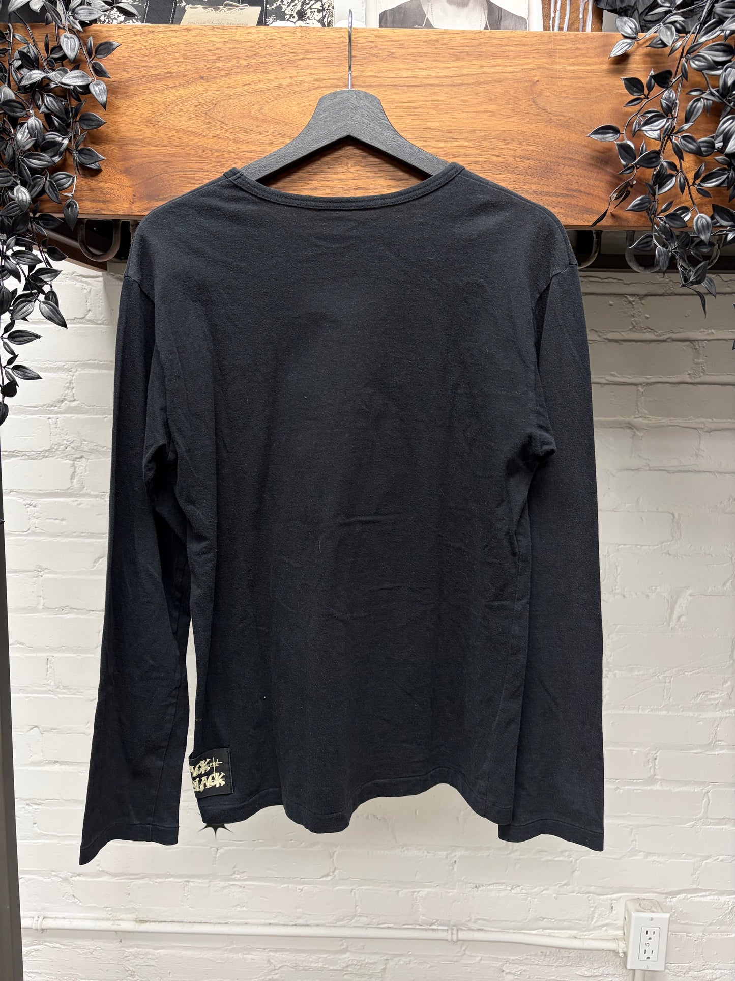 Yohji Yamamoto Black Scandal Graphic Long Sleeve Shirt