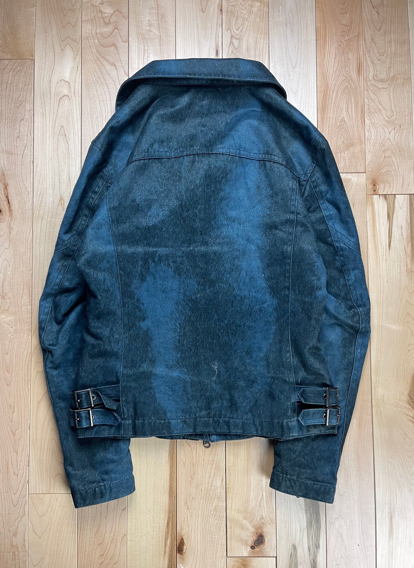 Tornado Mart Triple Zip Blue Work Jacket