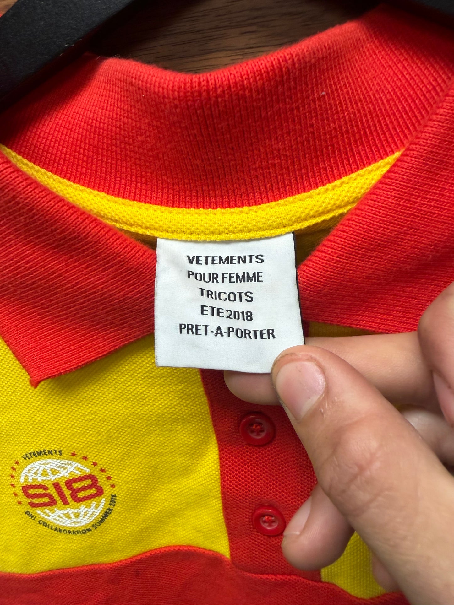 SS2018 Vetements x ‘DHL’ Staff Uniform Reworked Polo
