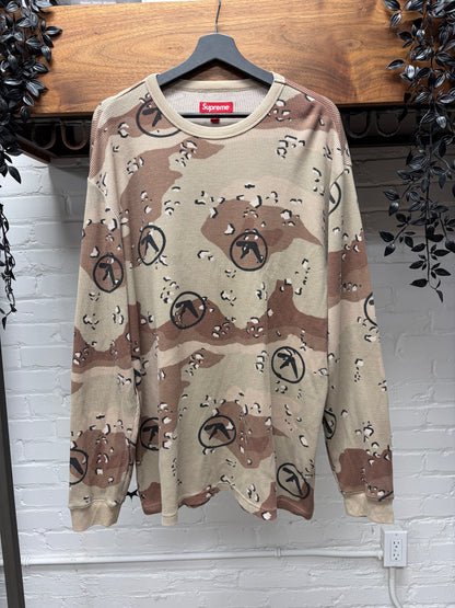 SS2025 Supreme x Aphex Twin Themal ‘Desert Camo’ Long Sleeve Shirt