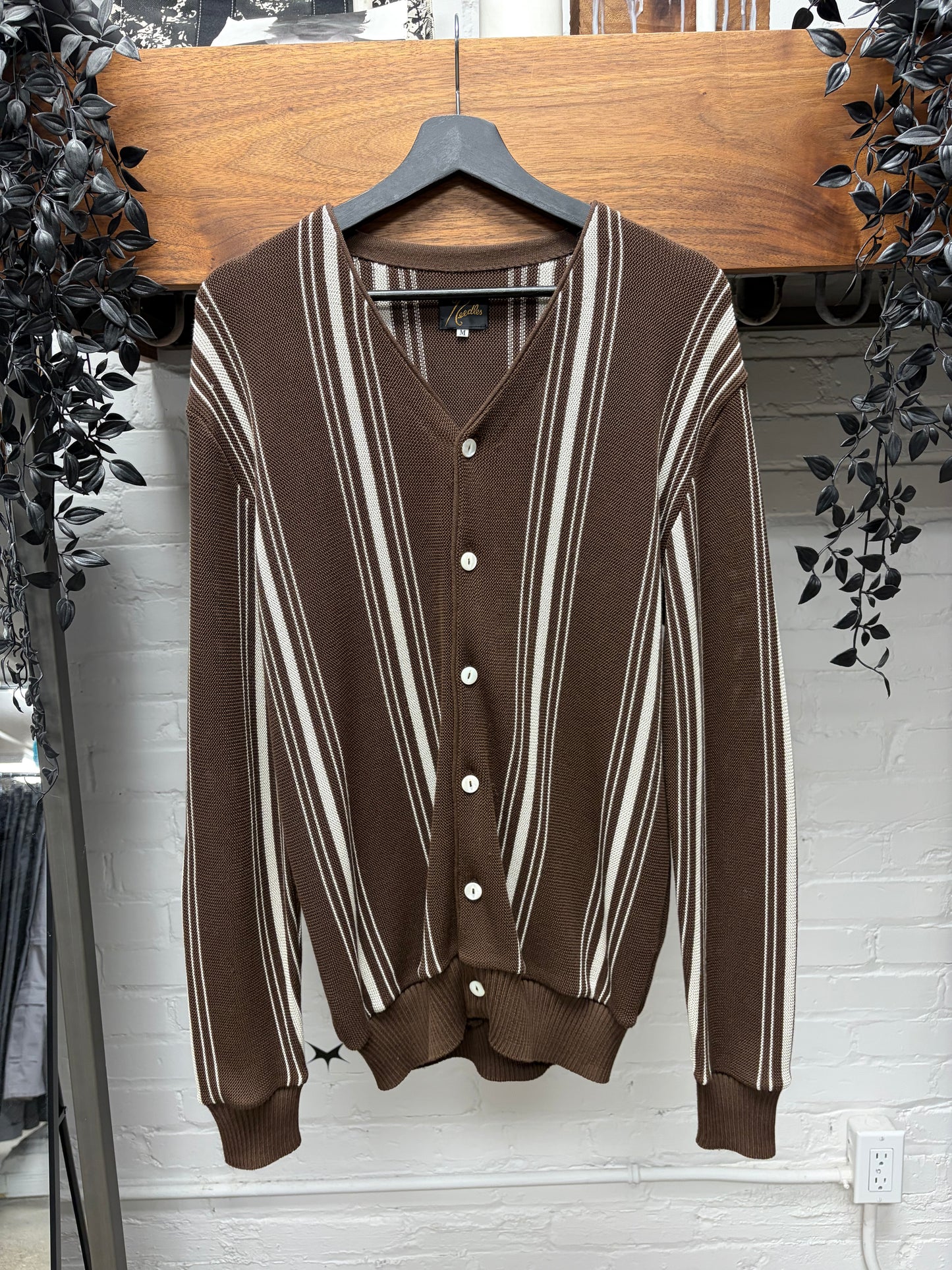 Needles Striped Brown/White Cardigan