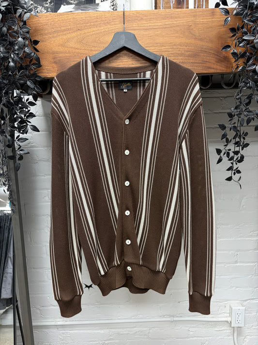 Needles Striped Brown/White Cardigan