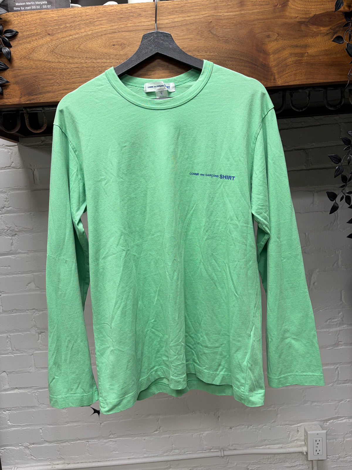 Comme Des Garçons Shirt ‘Minimal Logo’ Long Sleeve Shirt