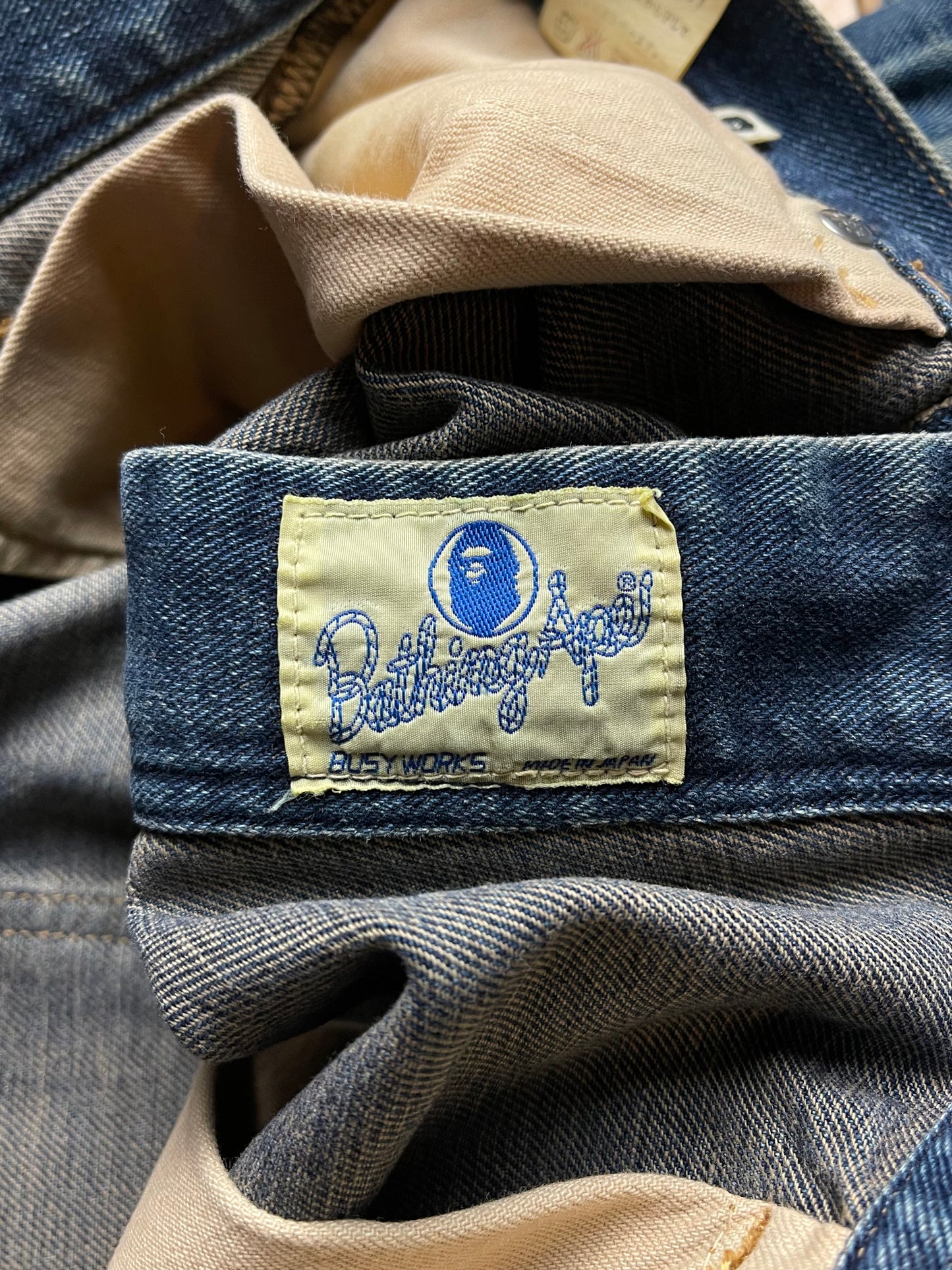 2000s Bape Ape Head Logo Embroidered Selvedge Denim