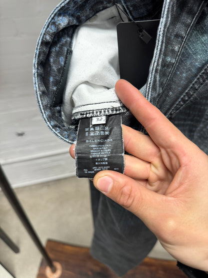 2013 Balenciaga ‘Scale Print’ Black Skinny Jeans