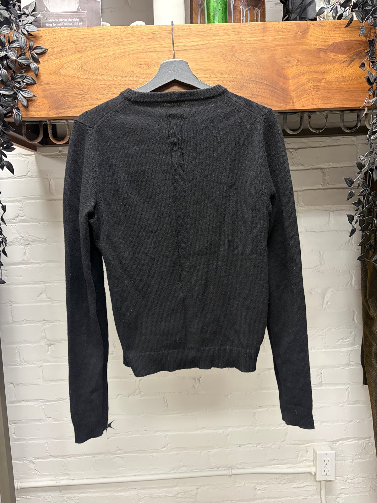 AW2023 Rick Owens ‘Luxor’ Black Cashmere Sweater