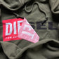 Diesel Tape Logo Forest Green Pullover Hoodie