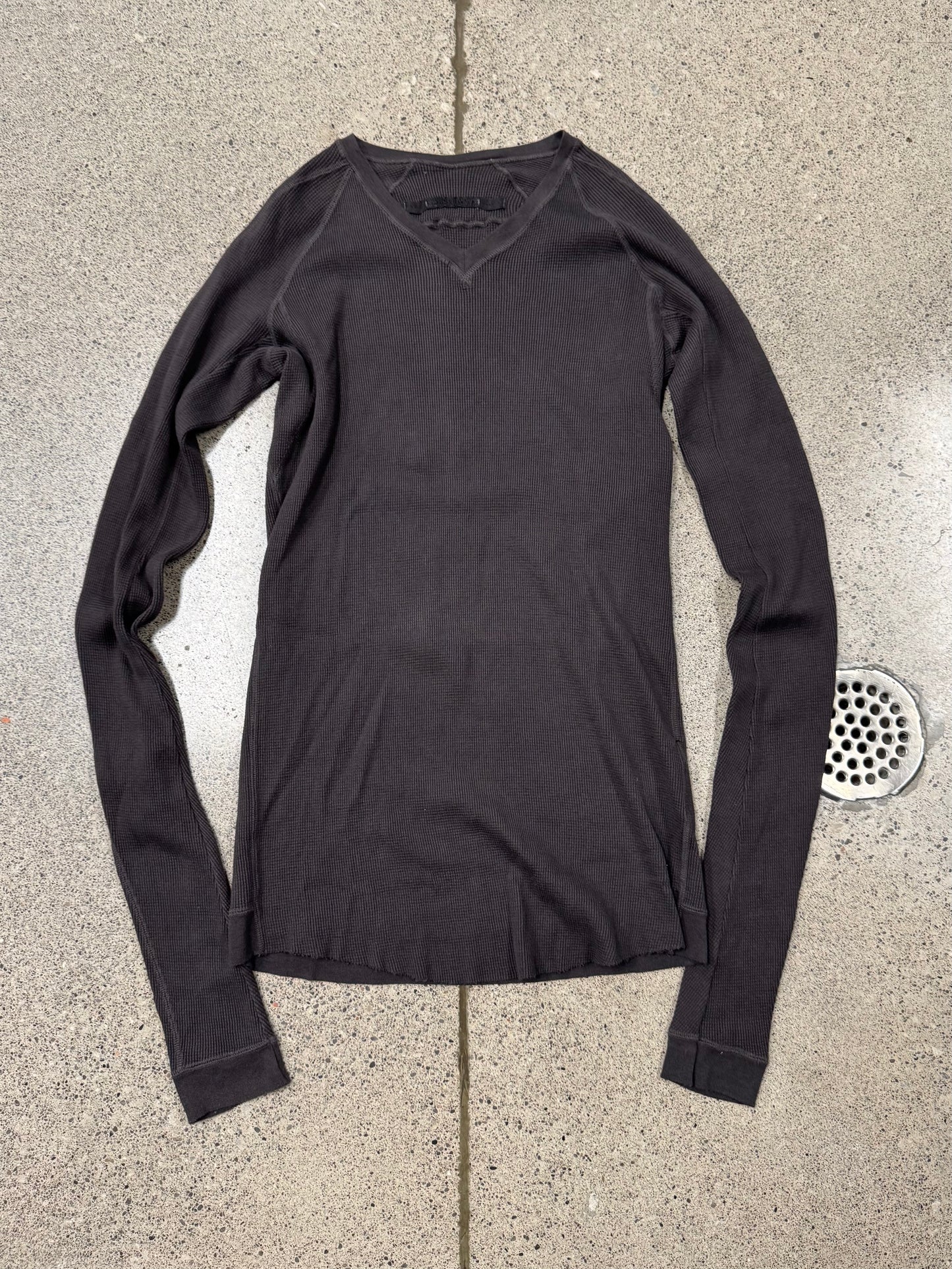 AW2014 Julius ‘Thermal’ Cashmere/Cotton ‘Exposed Seam’ Waffle Shirt