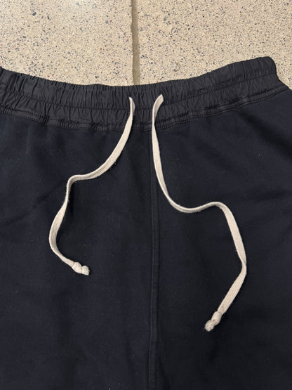 Rick Owens DRKSHDW Drawstring Black/Cream ‘Pod’ Sweat Shorts