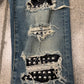 SS2016 Saint Laurent Studded Leather ‘D02’ Skinny Jeans