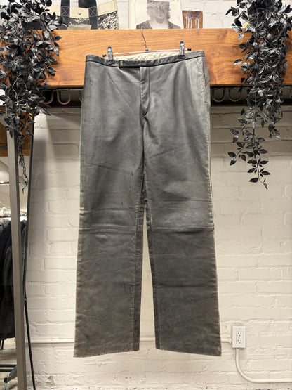 AW2001 Carol Christian Poell Horse Leather Object Dyed Slim/Straight Cut Trousers