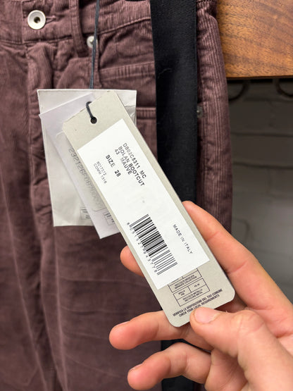 Rick Owens ‘Bolans’ Mauve Corduroy Flared Leg Pants