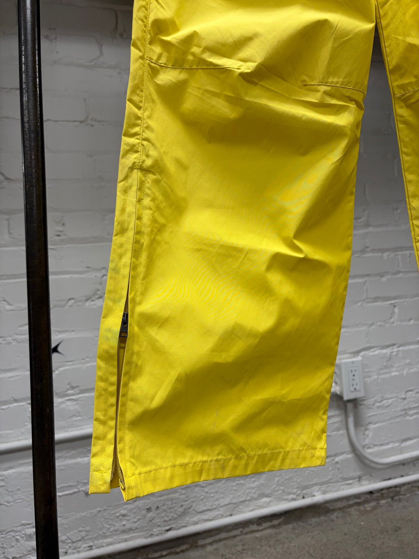 SS2014 Gucci Waterproof Yellow Nylon Straight Cut Track Pants
