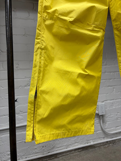SS2014 Gucci Waterproof Yellow Nylon Straight Cut Track Pants