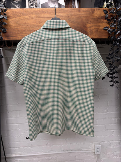 Gucci x Disney ‘Mickey Mouse’ Green Gingham Plaid Short Sleeve Shirt