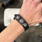 Chrome Hearts ‘Elemental’ Leather Button Snap Bracelet