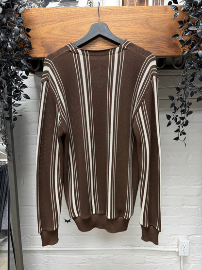 Needles Striped Brown/White Cardigan