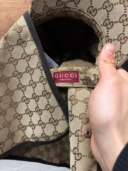 Gucci Canvas Monogram Hat with Detachable Mask/Side Flaps