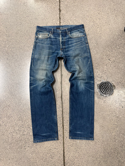 Dior Homme ‘Natural Fade’ Blue Washed Skinny Denim