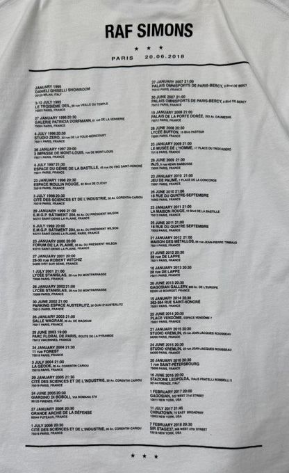 2019 Raf Simons ‘Paris’ T-Shirt