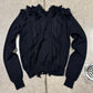 AW2006 Junya Watanabe Grunge ‘Frilled’ Button Closure Cardigan.