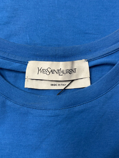 Yves Saint Laurent ‘YSL’ Logo Blue T-Shirt