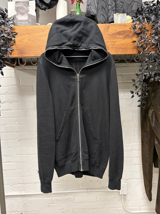 Rick Owens Black ‘Gimp’ Full-Zip Black Zip-Up Hoodie