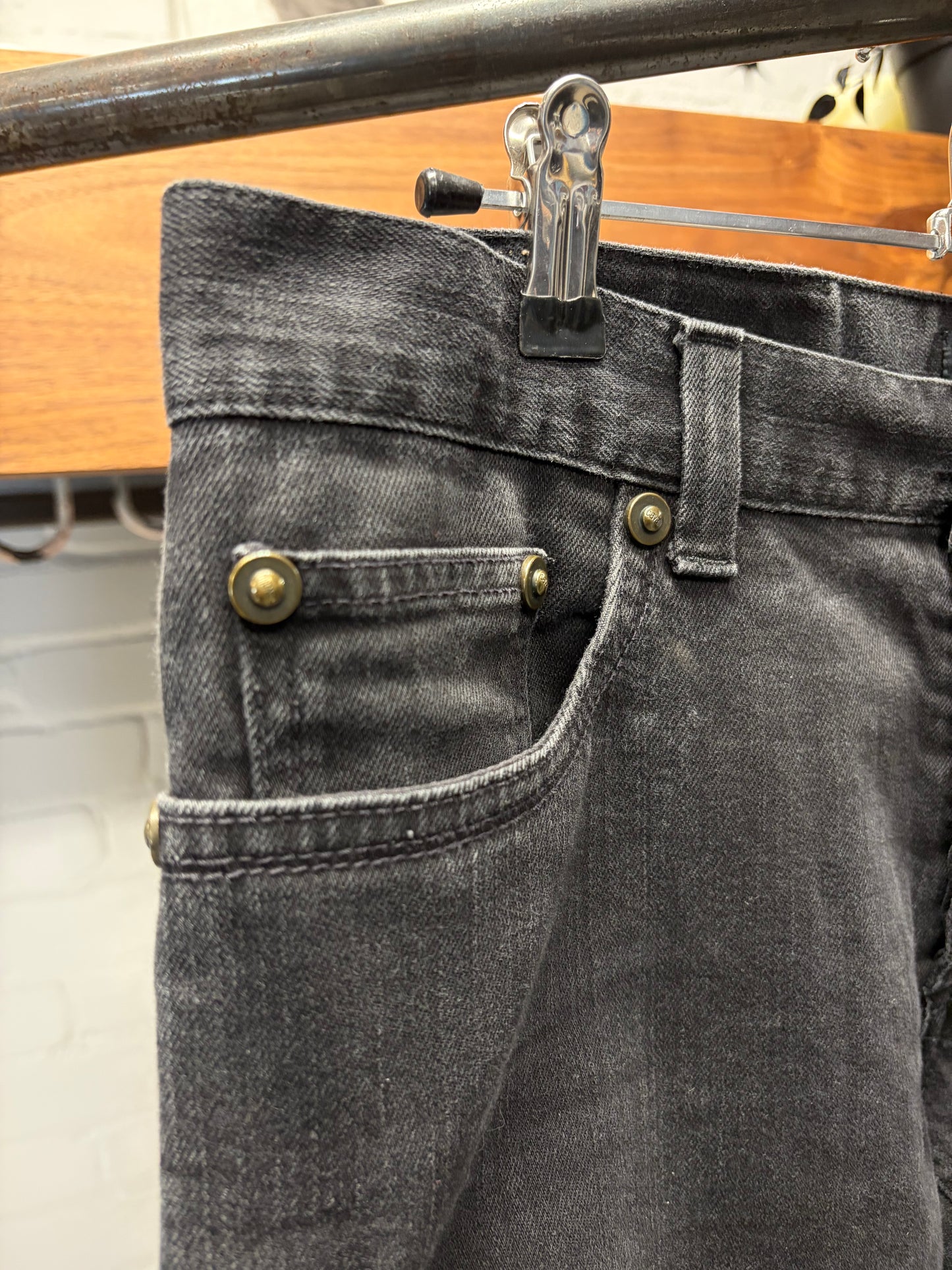 Roberto Cavalli Faded Black Denim Skinny Jeans